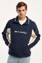 RUSTY Blizzard Quarter Zip Polar Fleece Navy Blue