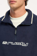 RUSTY Blizzard Quarter Zip Polar Fleece Navy Blue