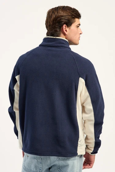 RUSTY Blizzard Quarter Zip Polar Fleece Navy Blue