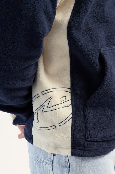 RUSTY Blizzard Quarter Zip Polar Fleece Navy Blue