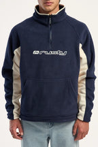 RUSTY Blizzard Quarter Zip Polar Fleece Navy Blue