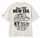 NEW ERA Cap Graphic Cream Oversized T-Shirt
