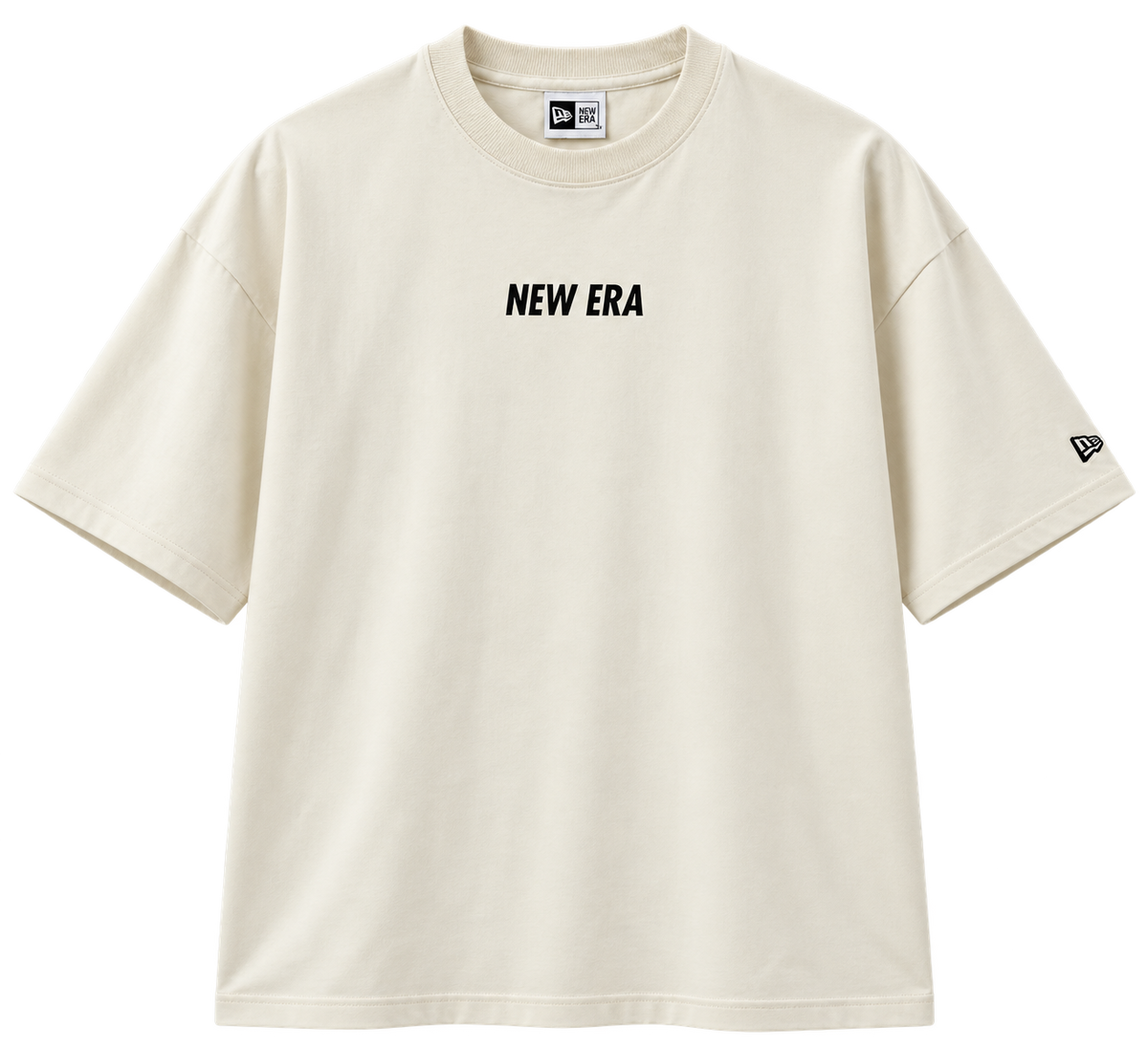 NEW ERA Cap Graphic Cream Oversized T-Shirt