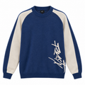 RUSTY Roll Safe Boxy Knitted Crew Dark Blue