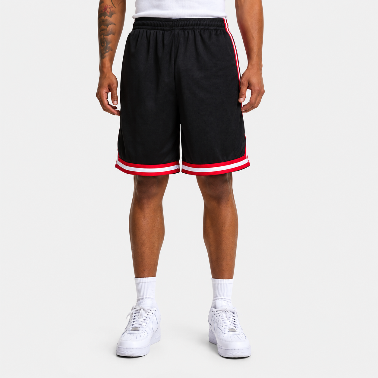 UC Stripes Mesh Red Shorts