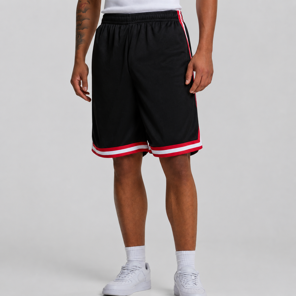 UC Stripes Mesh Red Shorts