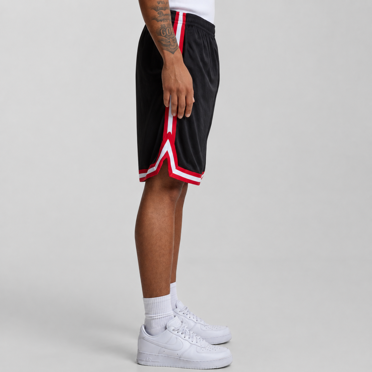 UC Stripes Mesh Red Shorts