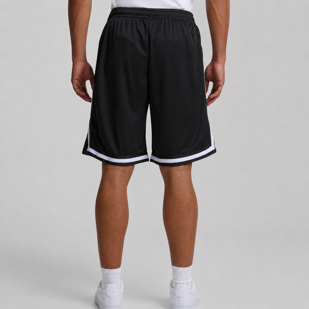 UC Stripes Mesh Black Shorts
