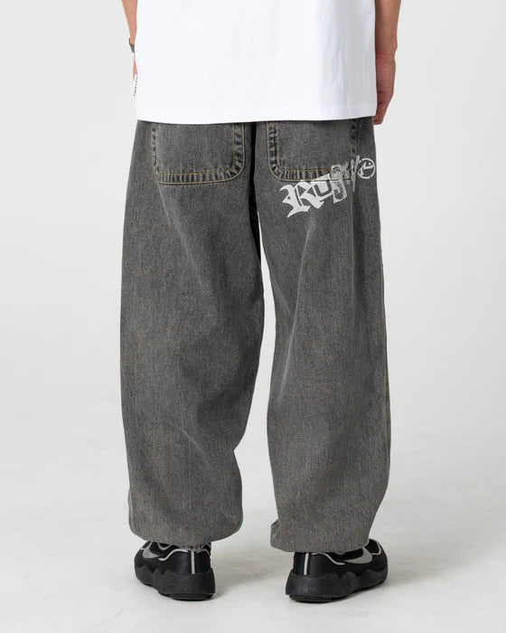 RUSTY Redemption Baggy Jean Washed Black