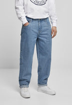 SOUTHPOLE Embroidery Denim Baggy Jeans In Retro Midblue