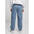 SOUTHPOLE Embroidery Denim Baggy Jeans In Retro Midblue