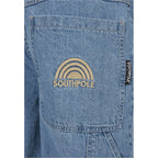 SOUTHPOLE Embroidery Denim Baggy Jeans In Retro Midblue