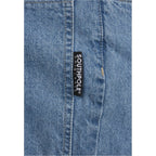 SOUTHPOLE Embroidery Denim Baggy Jeans In Retro Midblue
