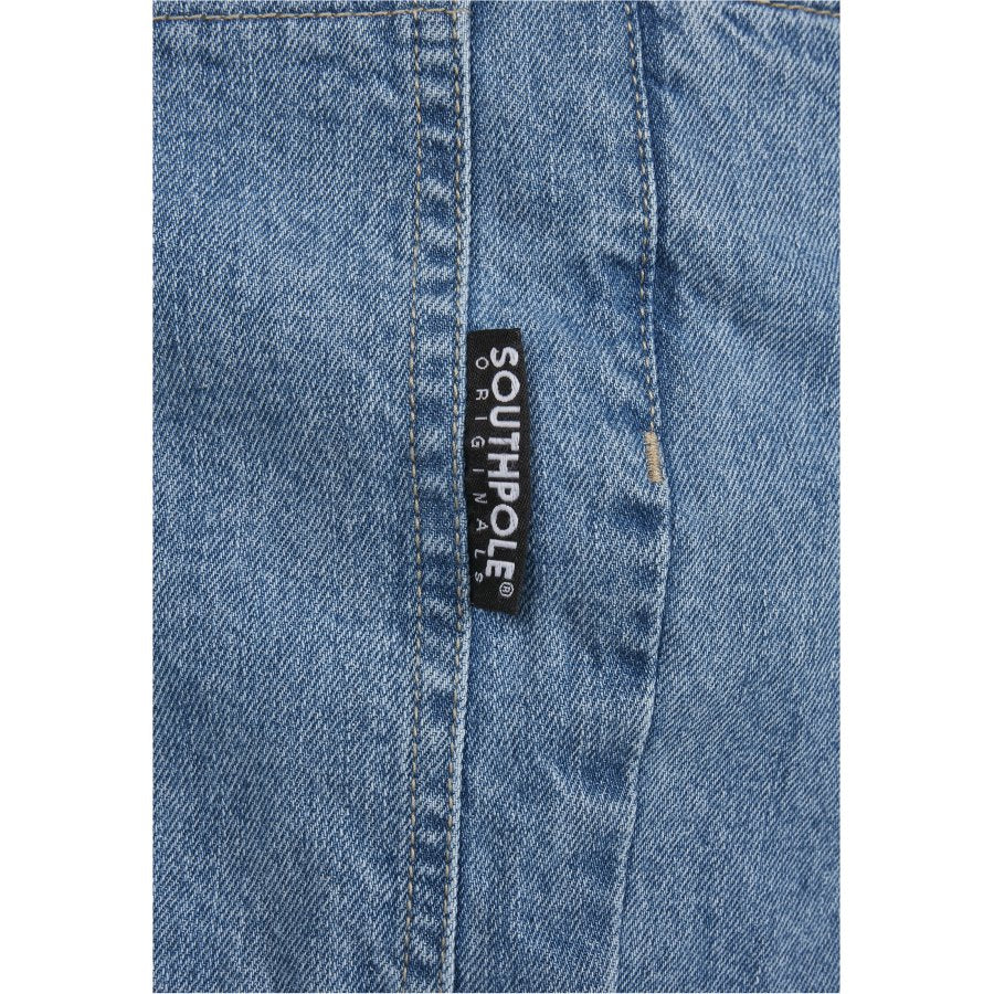SOUTHPOLE Embroidery Denim Baggy Jeans In Retro Midblue