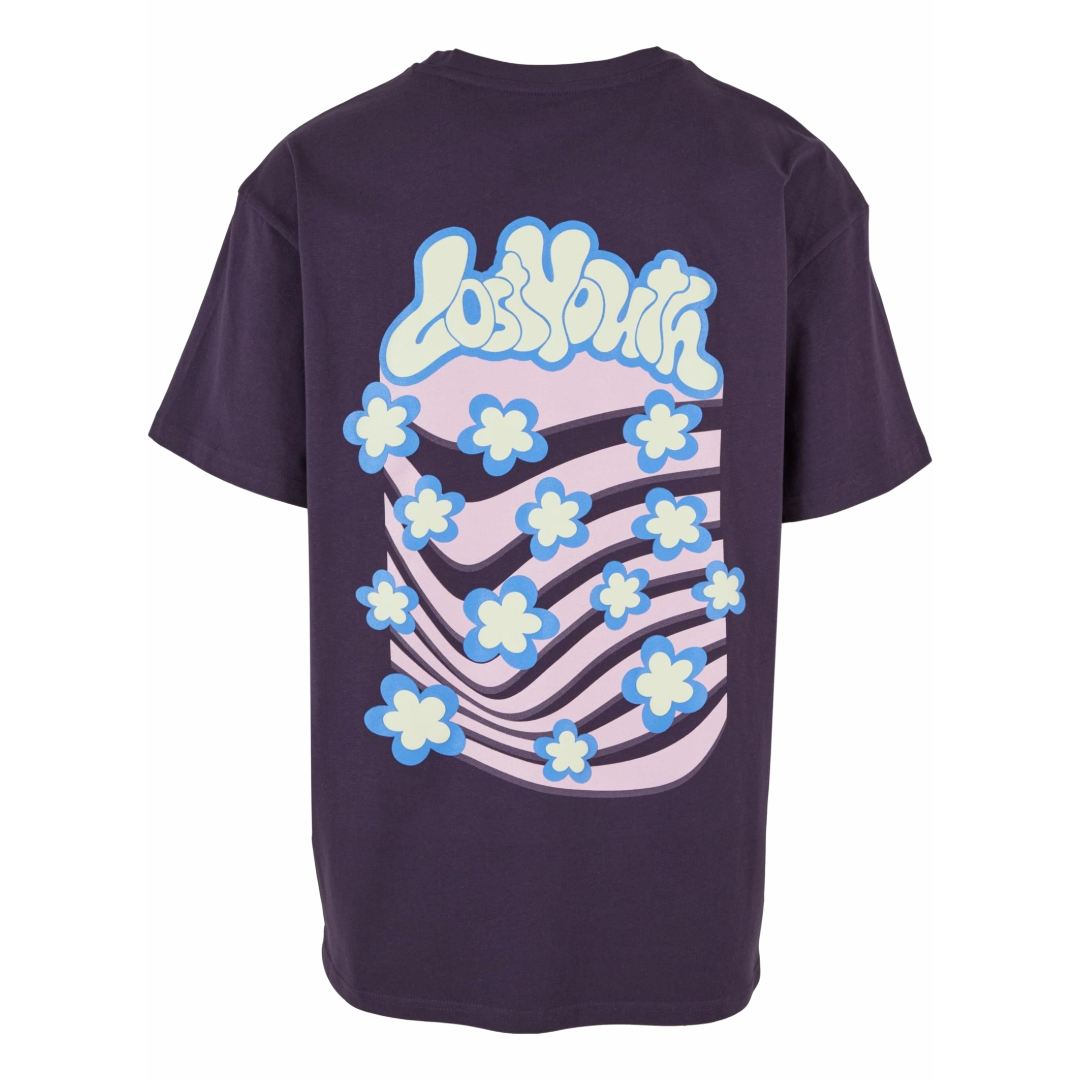 LOST YOUTH Flower Waves Oversized T-Shirt
