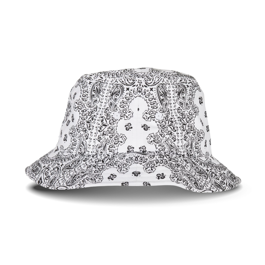 UC Bandana Print White Bucket Hat