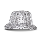 UC Bandana Print White Bucket Hat