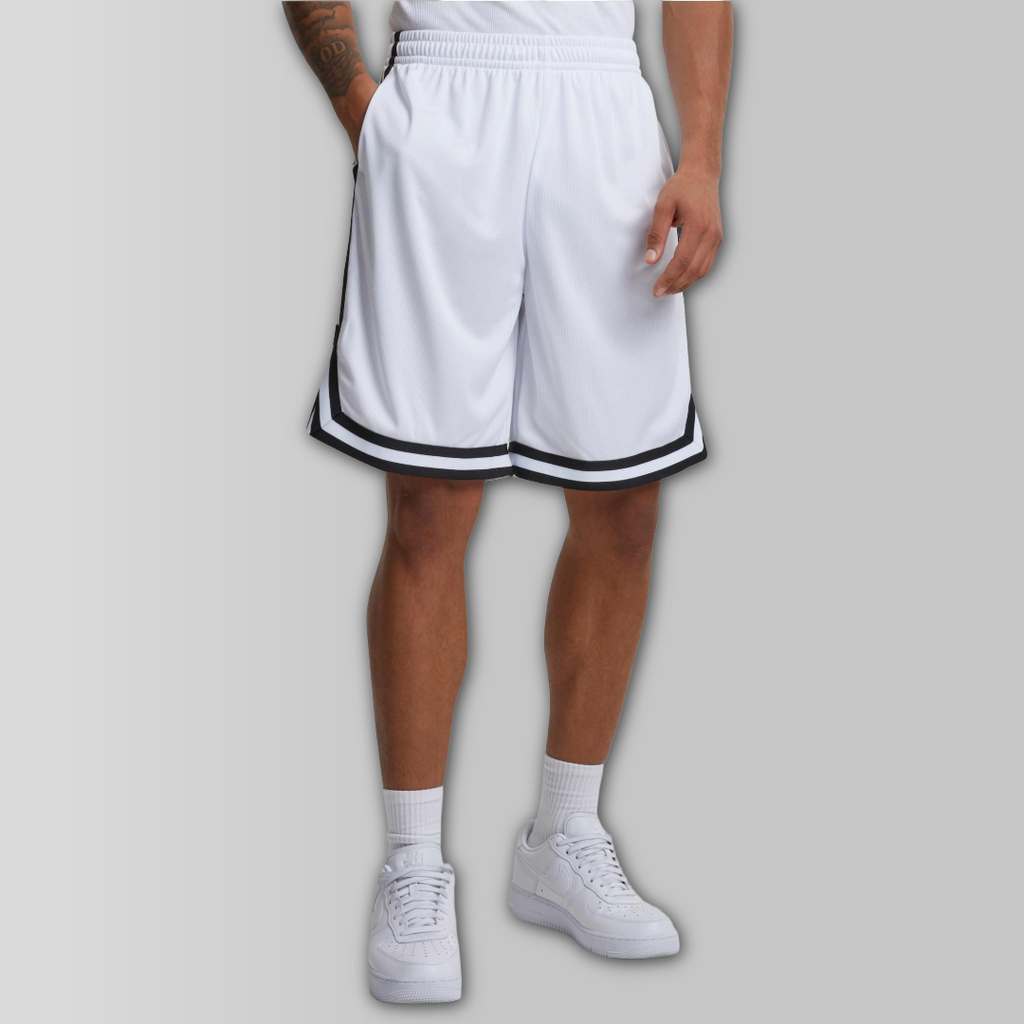 UC Stripes Mesh White Shorts