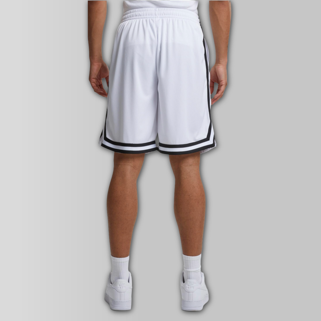 UC Stripes Mesh White Shorts