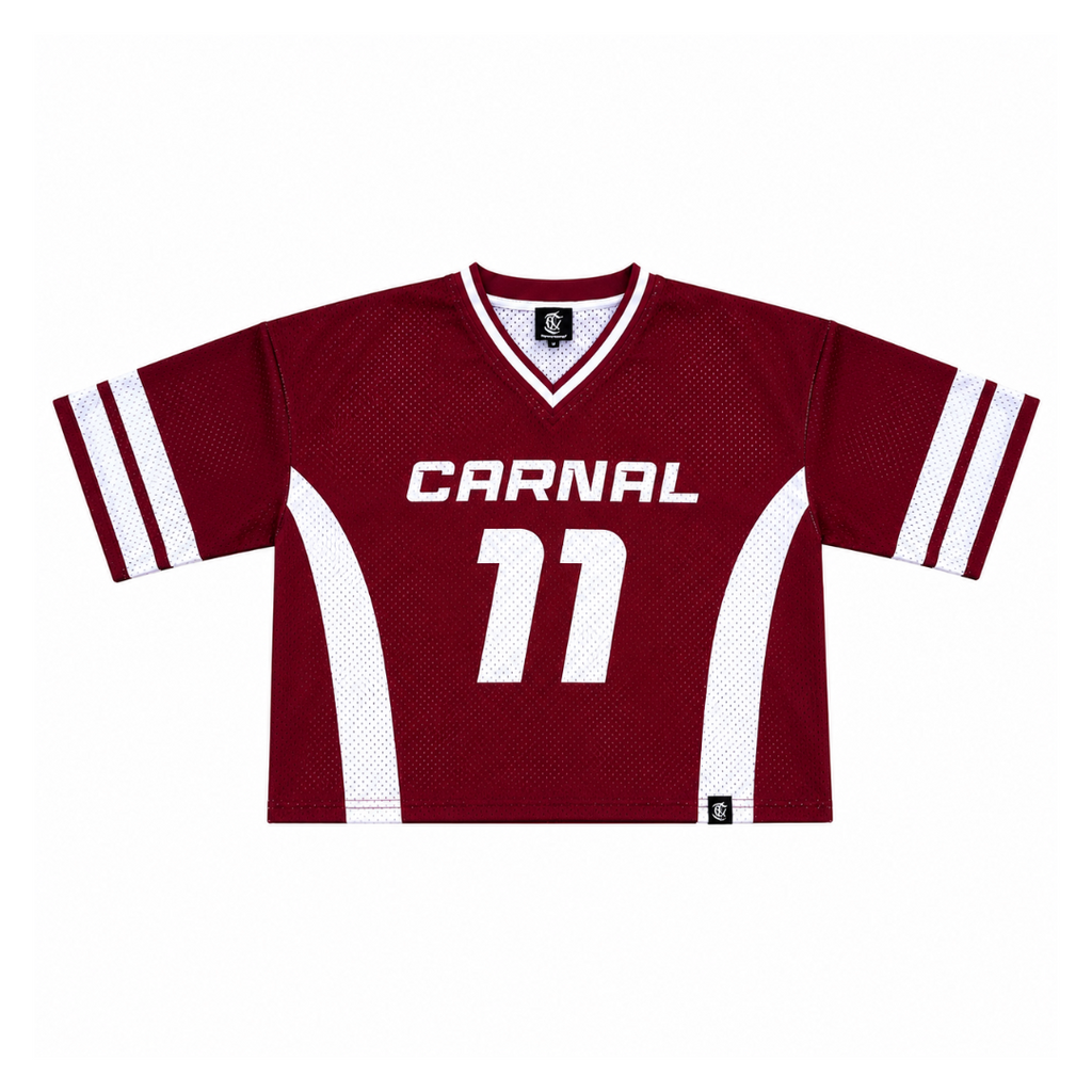 CARNAL Red Crop Top Jersey (Women's)