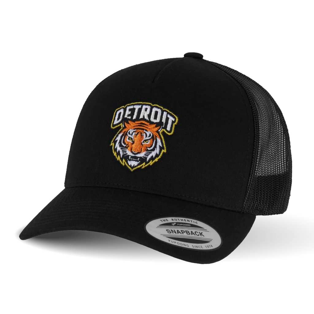 UC Detroit Tiger Head M-Crown Trucker Cap