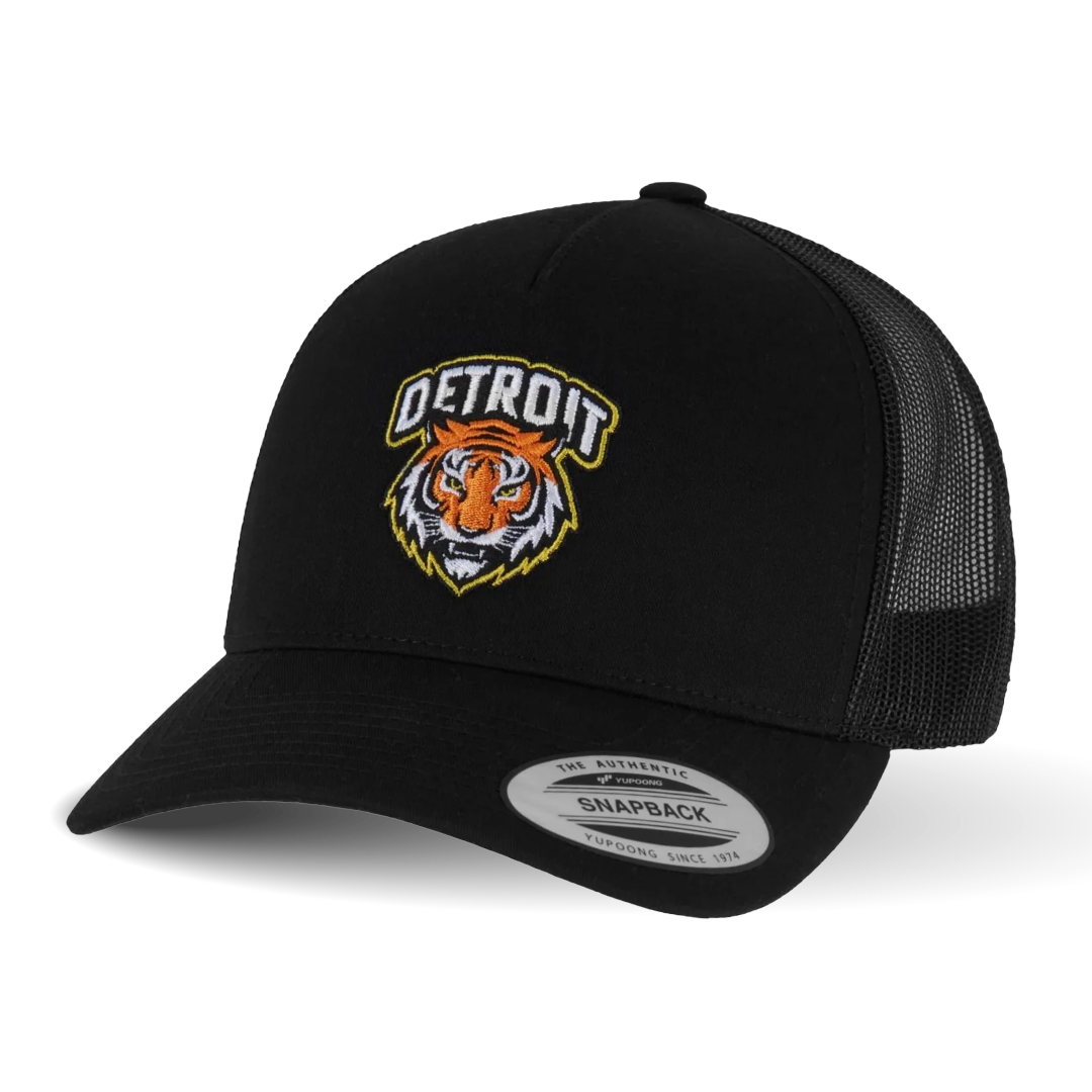 UC Detroit Tiger Head M-Crown Trucker Cap