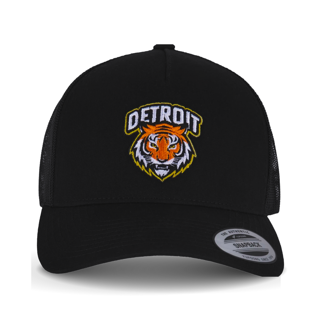 UC Detroit Tiger Head M-Crown Trucker Cap