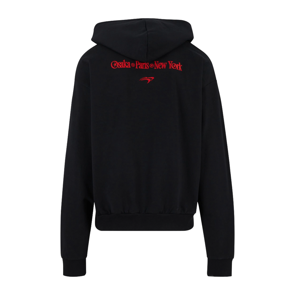 UPSCALE World Wide Black Oversized Hoodie
