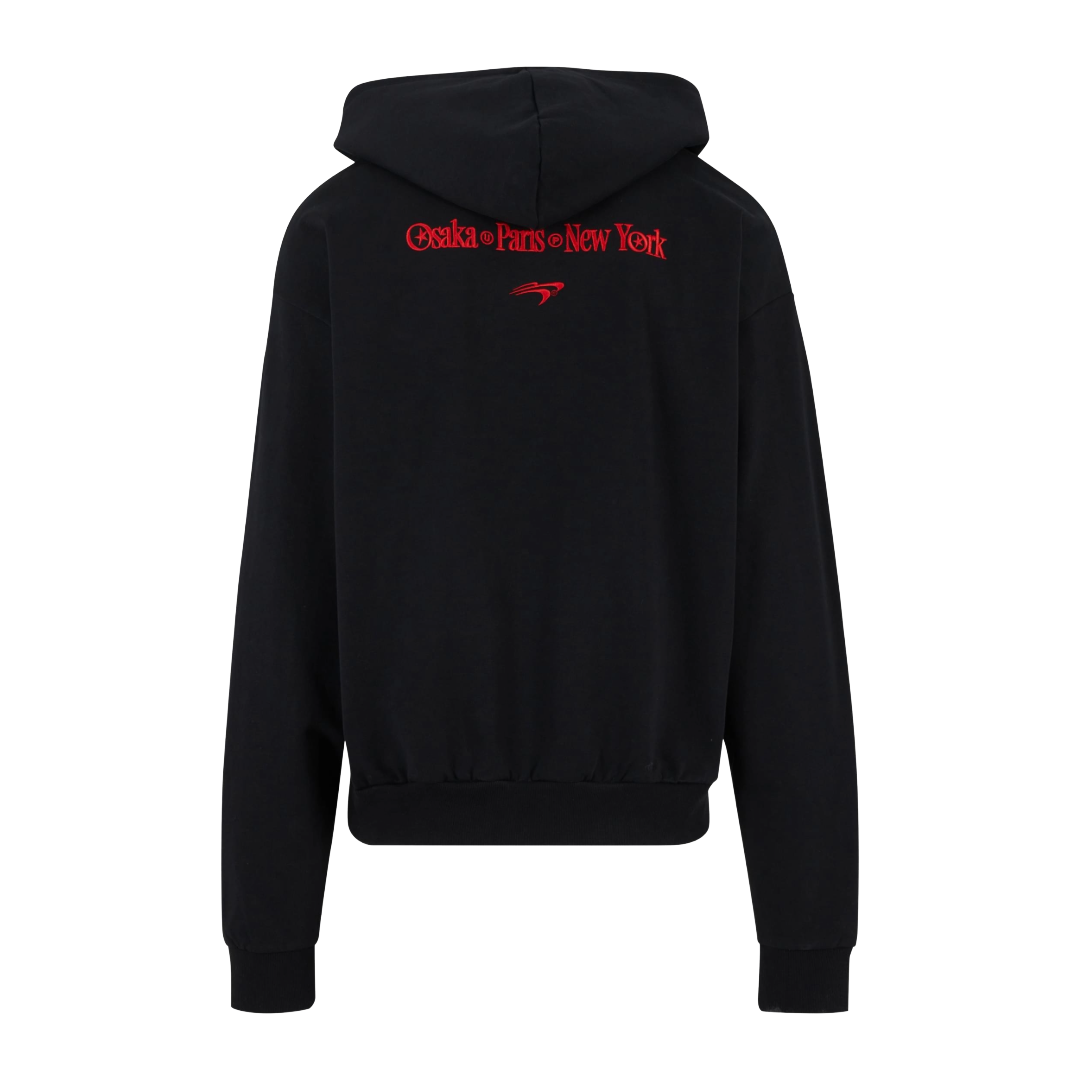 UPSCALE World Wide Black Oversized Hoodie