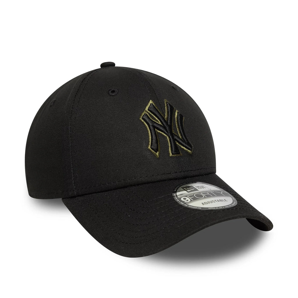 NEW ERA New York Yankees MLB Team Outline Black 9FORTY Adjustable Cap