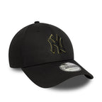 NEW ERA New York Yankees MLB Team Outline Black 9FORTY Adjustable Cap