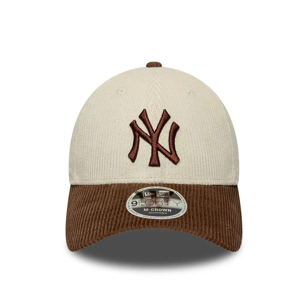NEW ERA New York Yankees MLB Cord Cream & Brown 9FORTY M-Crown Adjustable Cap