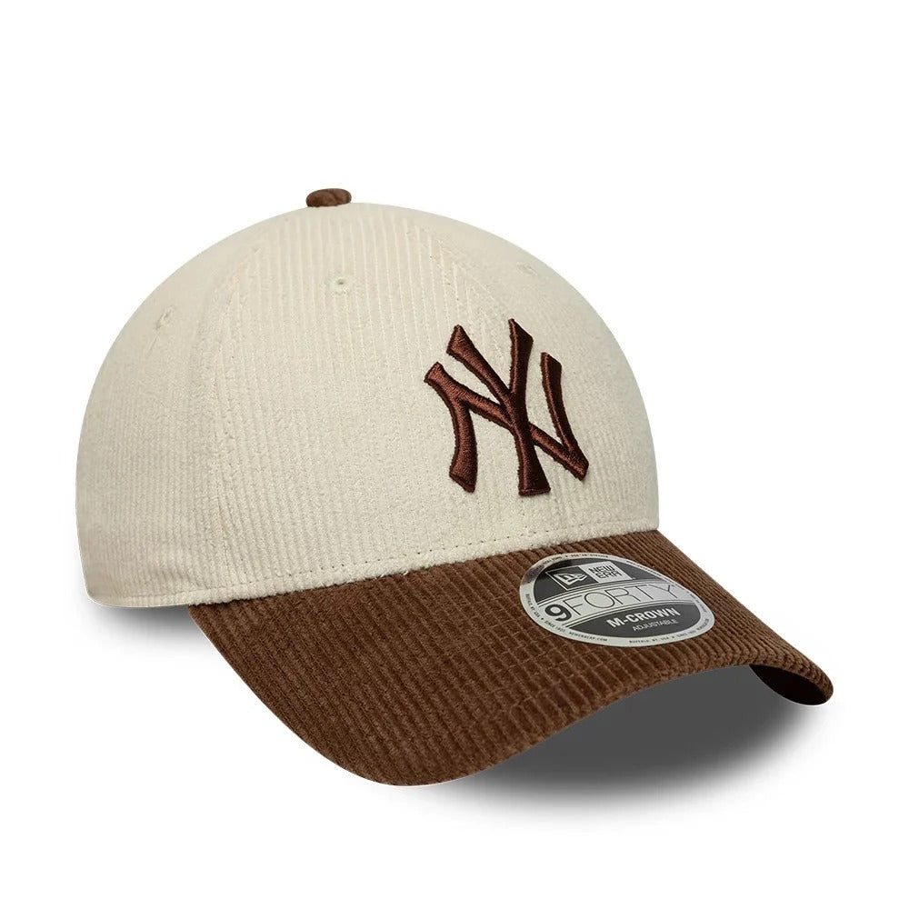 NEW ERA New York Yankees MLB Cord Cream & Brown 9FORTY M-Crown Adjustable Cap