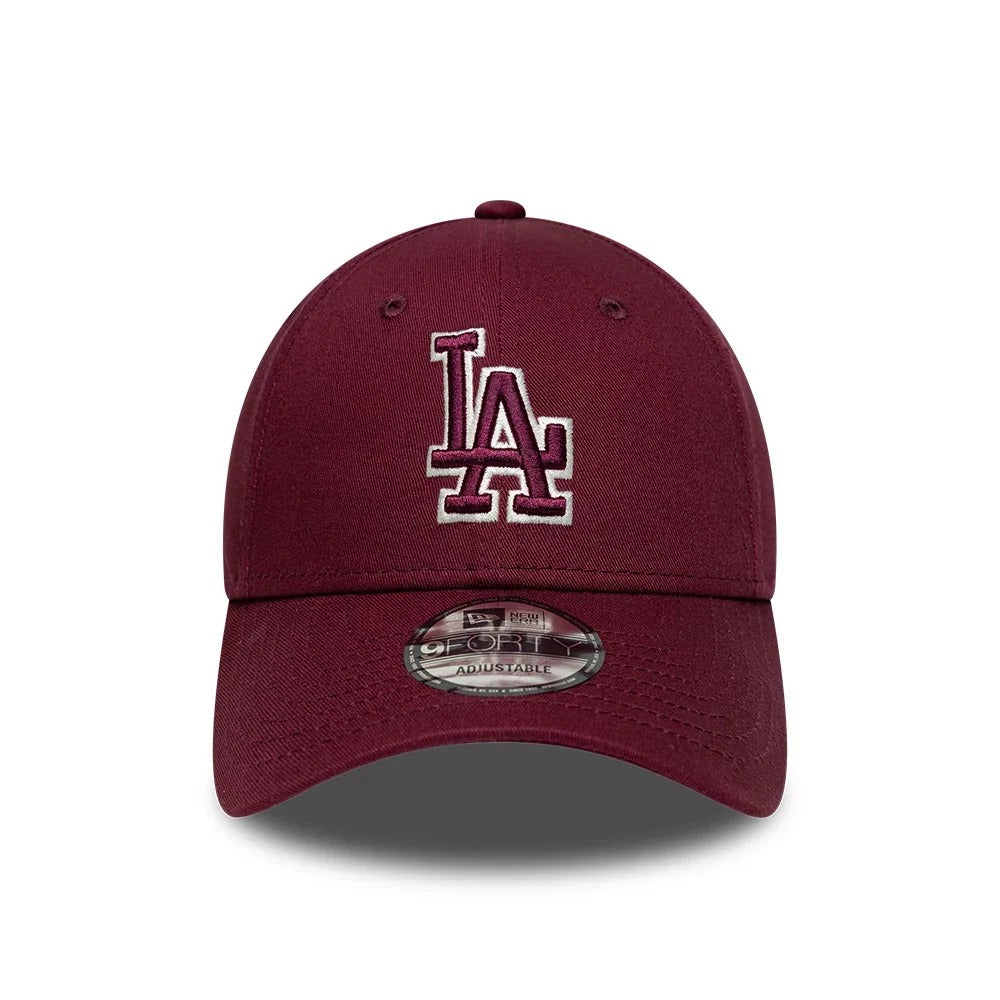 NEW ERA LA Dodgers MLB Team Outline Dark Red 9FORTY Adjustable Cap