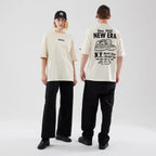 NEW ERA Cap Graphic Cream Oversized T-Shirt