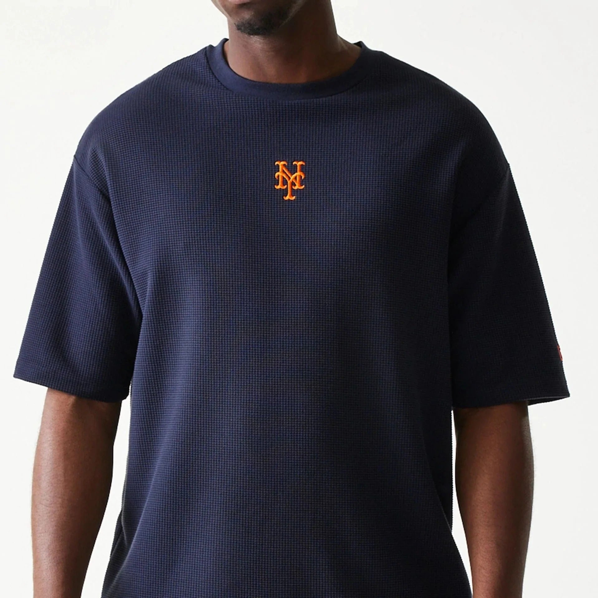 NEW ERA New York Mets MLB Waffle Navy Oversized T-Shirt