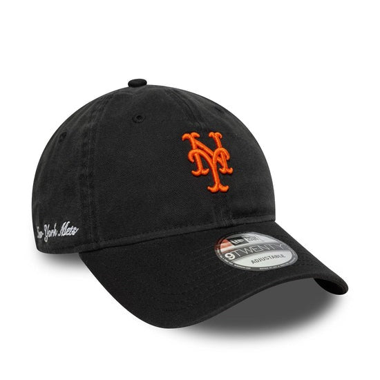 NEW ERA New York Mets MLB Washed Script Black 9TWENTY Cap