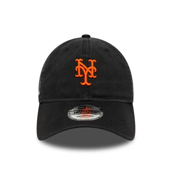NEW ERA New York Mets MLB Washed Script Black 9TWENTY Cap