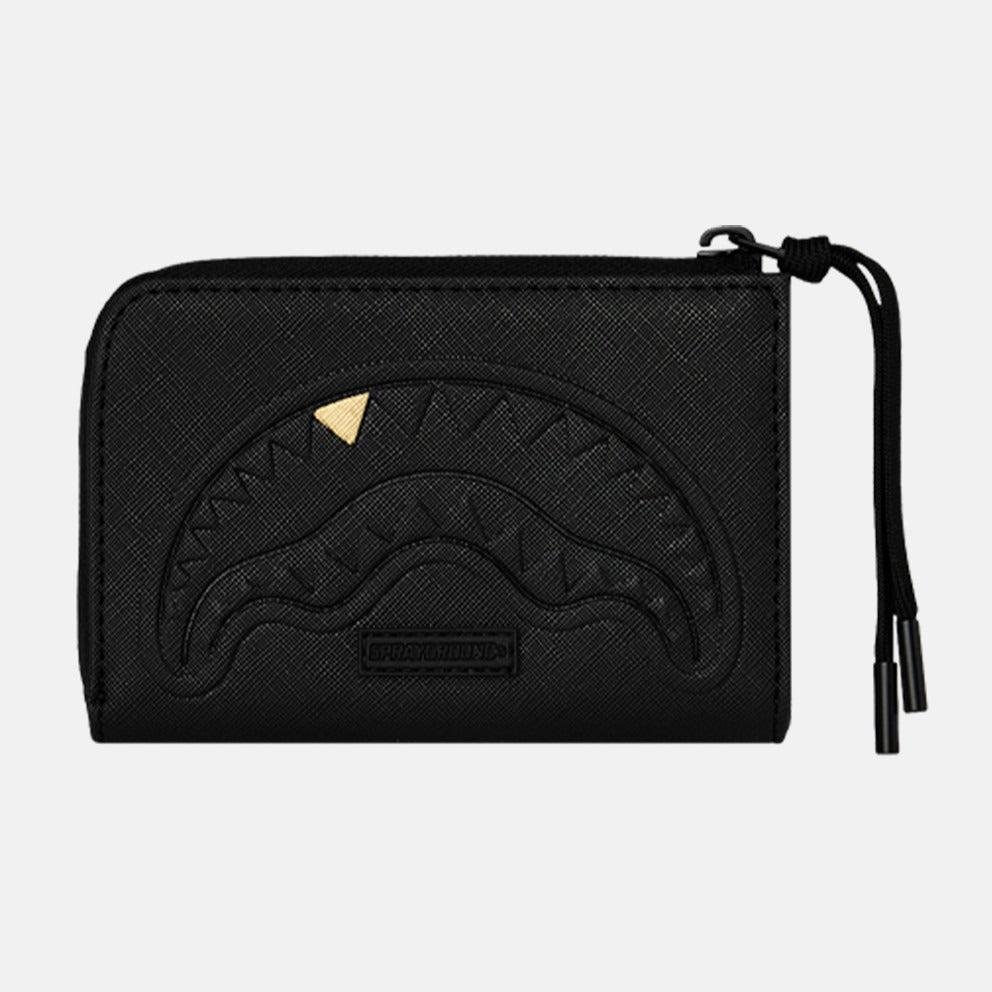 SPRAYGROUND Blacked Out Embossed Gold Tooth Wallet