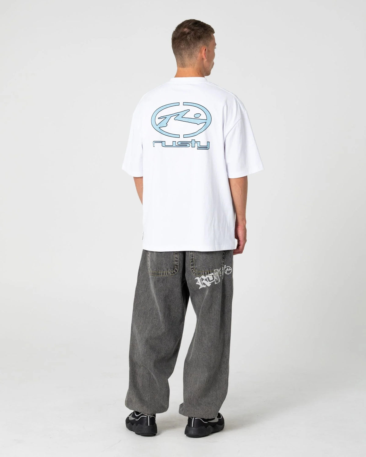 RUSTY Redemption Baggy Jean Washed Black