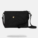 SPRAYGROUND Blacked Out Embossed Gold Tooth Crossover Clutch