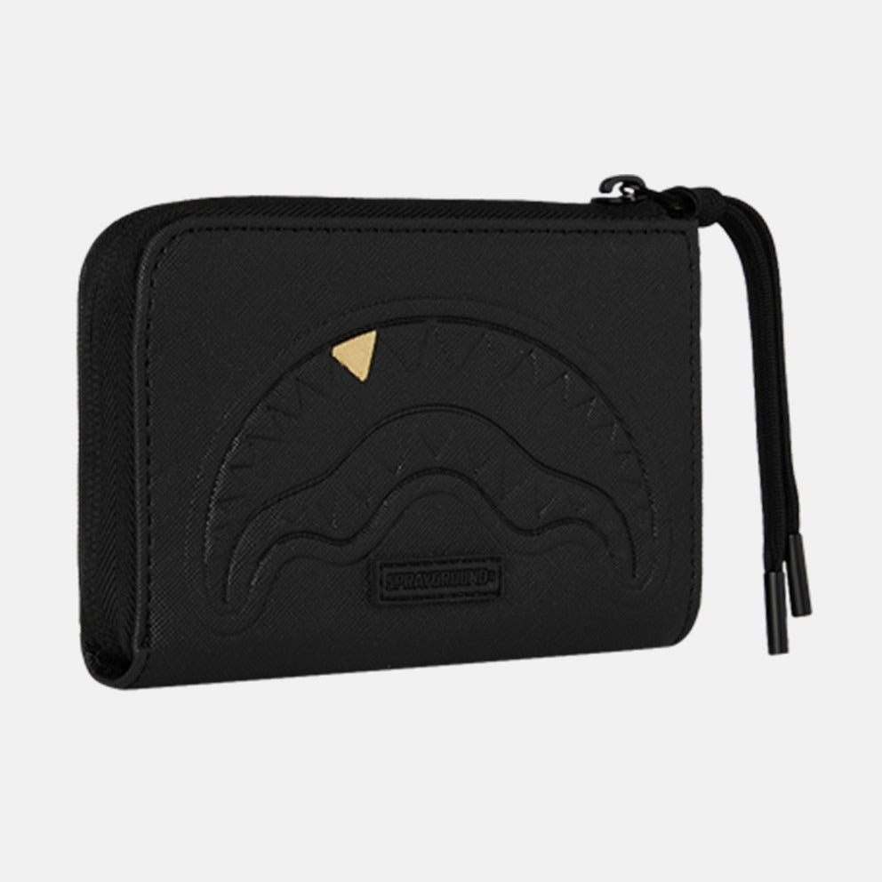 SPRAYGROUND Blacked Out Embossed Gold Tooth Wallet