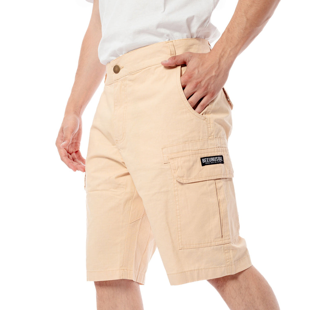 BEE UNUSUAL Ripstop Cargo Shorts Beige