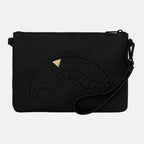 SPRAYGROUND Blacked Out Embossed Gold Tooth Crossover Clutch