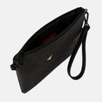 SPRAYGROUND Blacked Out Embossed Gold Tooth Crossover Clutch