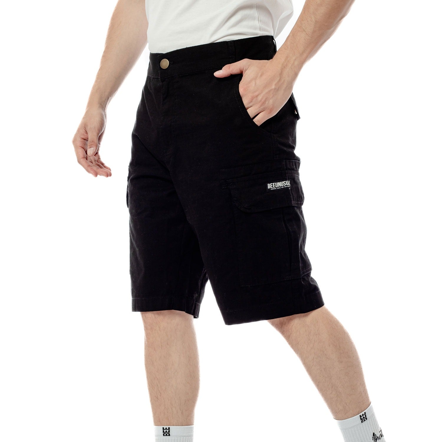 BEE UNUSUAL Ripstop Cargo Shorts Black