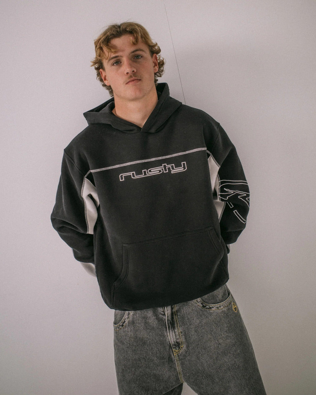 RUSTY Titan Hoodie Fleece Black
