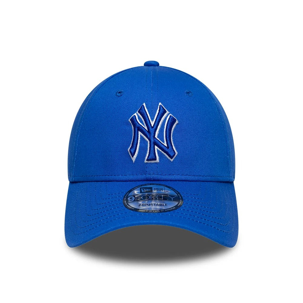 NEW ERA New York Yankess MLB Team Outline Blue 9FORTY Adjustable Cap