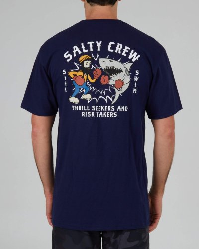 SALTY CREW Fish Fight Navy T-Shirt