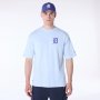 NEW ERA Detroit Tigers MLB League Essential Pastel Blue Oversized T-Shirt